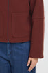 Fransa Womens Joa Full Zip Casual Jacket 20618147 - Rum Raisin Melange