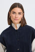 Fransa Womens Salomi Corduroy Bomber Waistcoat 20618195 - Salute / Blue