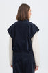 Fransa Womens Salomi Corduroy Bomber Waistcoat 20618195 - Salute / Blue