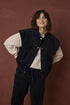 Fransa Womens Salomi Corduroy Bomber Waistcoat 20618195 - Salute / Blue