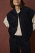 Fransa Womens Salomi Corduroy Bomber Waistcoat 20618195 - Salute / Blue