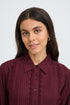 Fransa Womens Cajsa Lace Detailed Long Sleeve Blouse 20618200 - Port Royale