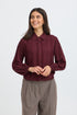 Fransa Womens Cajsa Lace Detailed Long Sleeve Blouse 20618200 - Port Royale
