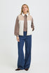 Fransa Womens Flea Zip Waistcoat Gilet 20618216 - Whisper White