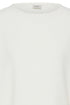 Fransa Womens Jalira 3/4 Sleeve Ribbed T-Shirt 20618236 WW - Whisper White