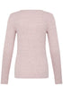 Fransa Womens Javina Round Neck Long Sleeve Top 20618239 - Silver Pink Melange