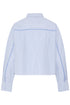 Fransa Womens Yara Cropped Shirt 20618263 - Blue Blizzard Stripe