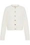 Fransa Womens Chavelly Button-Up Knit Cardigan 20618300 - Whisper White
