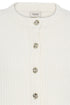 Fransa Womens Chavelly Button-Up Knit Cardigan 20618300 - Whisper White