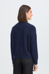 Fransa Womens Florence Knitted Pullover 20618303 - Salute Text / Blue