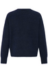 Fransa Womens Florence Knitted Pullover 20618303 - Salute Text / Blue