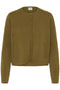 Fransa Womens Ita Button-Up Knit Cardigan 20618326 - Fir Green