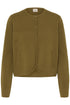 Fransa Womens Ita Button-Up Knit Cardigan 20618326 - Fir Green