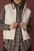 Fransa Womens Vinea Knit Waistcoat 20618426 - Whisper White