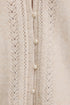 Fransa Relly Openwork Knit V-Neck Pearl Button Cardigan 20618472 OAT - Oatmeal Melange
