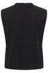 Fransa Sally Sleeveless V-Neck Knitted Waistcoat 20618485 MET - Meteorite Black