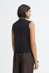 Fransa Sally Sleeveless V-Neck Knitted Waistcoat 20618485 MET - Meteorite Black