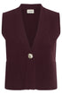 Fransa Sally Sleeveless V-Neck Knitted Waistcoat 20618485 PRT - Port Royale Red