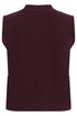 Fransa Sally Sleeveless V-Neck Knitted Waistcoat 20618485 PRT - Port Royale Red