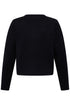 Fransa Sally Bow Clasp Detail Cropped Cardigan 20618487 MET - Meteorite Black