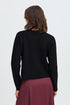 Fransa Sally Bow Clasp Detail Cropped Cardigan 20618487 MET - Meteorite Black
