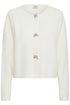 Fransa Sally Bow Clasp Detail Cropped Cardigan 20618487 WW - Whisper White