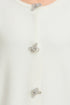 Fransa Sally Bow Clasp Detail Cropped Cardigan 20618487 WW - Whisper White