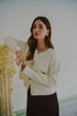 Fransa Sally Bow Clasp Detail Cropped Cardigan 20618487 WW - Whisper White