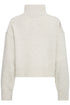 Fransa Gigi Argyle Pattern Polo Neck Jumper 20618488 OAT - Oatmeal Melange Beige
