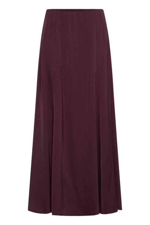 Fransa Junia High Waisted A-Line Maxi Skirt 20618534 PRT - Port Royale Burgundy