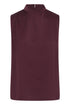 Fransa Junia High Neck Fluid Sleeveless Top 20618546 PRT - Port Royale Burgundy