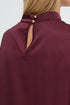 Fransa Junia High Neck Fluid Sleeveless Top 20618546 PRT - Port Royale Burgundy