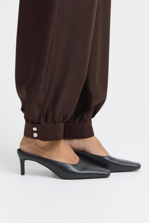 Fransa Kimmy Cuffed Ankle Trousers 20618610 MOL - Mole Brown