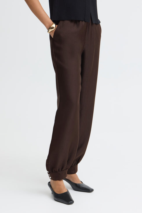 Fransa Kimmy Cuffed Ankle Trousers 20618610 MOL - Mole Brown