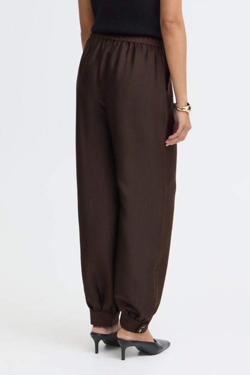 Fransa Kimmy Cuffed Ankle Trousers 20618610 MOL - Mole Brown