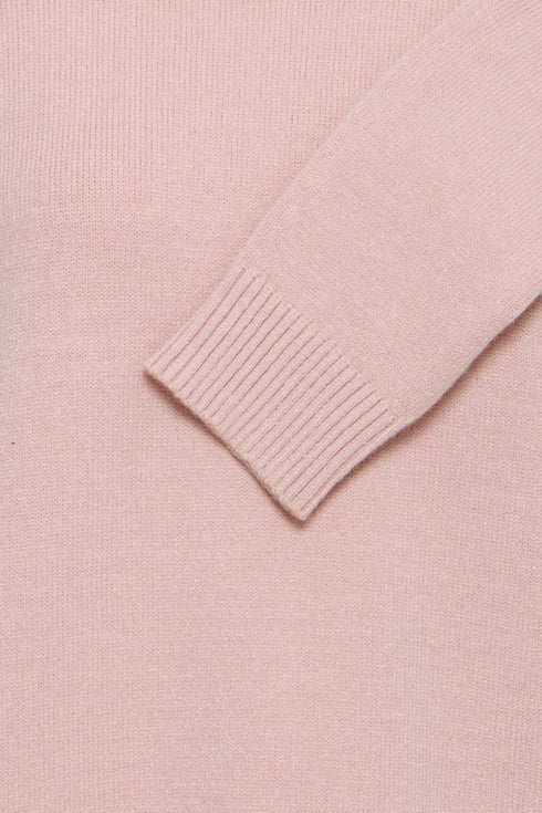 Fransa Addy Classic Round Neck Long Sleeve Knit Jumper 20618611 PE - Peachskin Pink