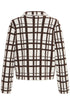 Fransa Cindy Checked Collared Button Through Cardigan 20618636 MOL - Mole Check / Brown