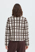 Fransa Cindy Checked Collared Button Through Cardigan 20618636 MOL - Mole Check / Brown