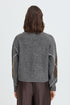 Fransa Gigi Argyle V-Neck Button Front Cardigan 20618866 GRA - Mid Grey Melange