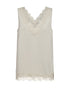 Freequent FQBICCO V-Neck Lace Trim Sleeveless Top 206329 MB - Moonbeam
