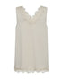 Freequent FQBICCO V-Neck Lace Trim Sleeveless Top 206329 MB - Moonbeam