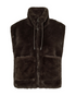 Freequent Womens Soft Faux Fur Zip Waistcoat 206471 MOLE - Mole