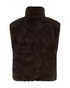 Freequent Womens Soft Faux Fur Zip Waistcoat 206471 MOLE - Mole