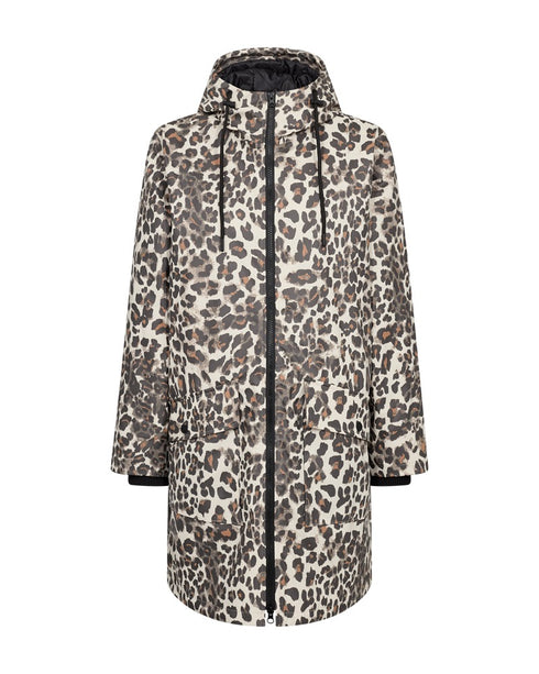 FreeQuent FQRain Women’s Waterproof Quilted Rain Jacket – Black & Beige 206490