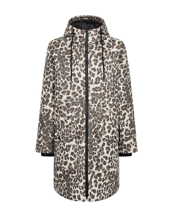 FreeQuent FQRain Women’s Waterproof Quilted Rain Jacket – Black & Beige 206490