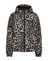 FreeQuent Ladies Quilted Leopard Jacket - Black & Beige