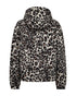 FreeQuent Ladies Quilted Leopard Jacket - Black & Beige