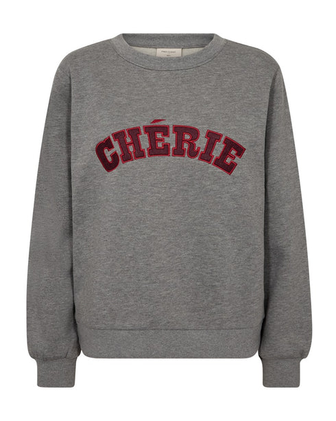 FreeQuent FQWANA Ladies Pullover - Grey Melange with Port Royale 206692