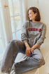 FreeQuent FQWANA Ladies Pullover - Grey Melange with Port Royale 206692