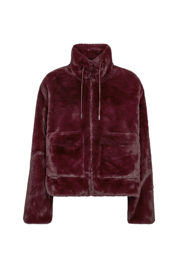 Freequent Womens Soft Faux Fur Zip Jacket 206712 - Port Royale